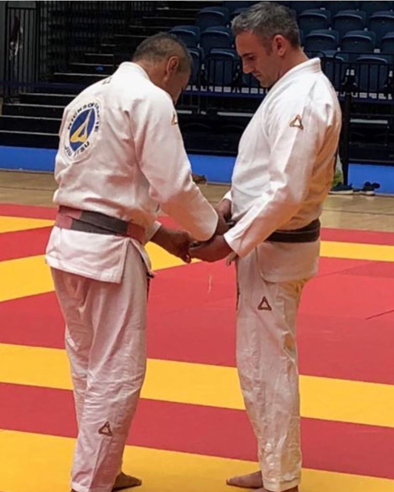 Professor Scott McVeigh with Rickson Gracie